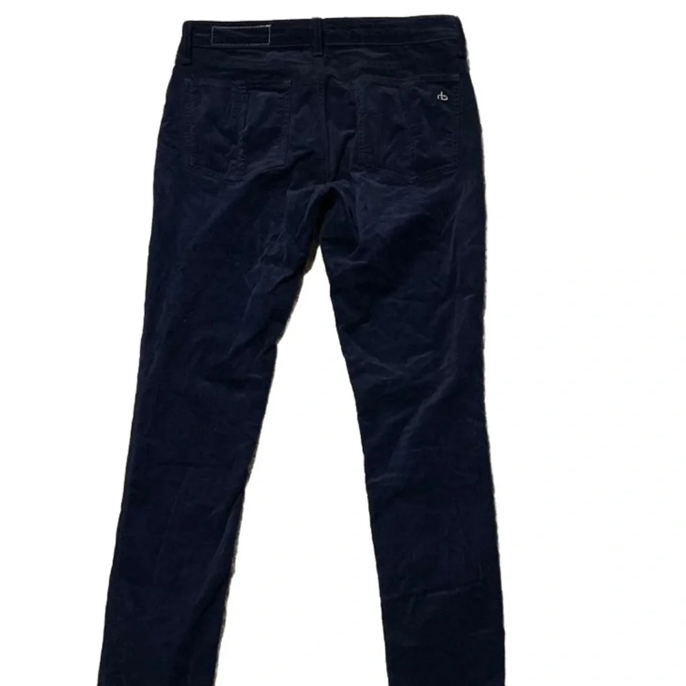 Rag & Bone Velvet Navy Blue Jean Legging - Picture 2 of 9